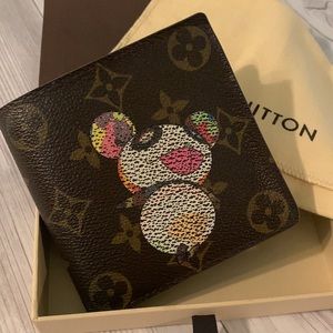 💜🤎💜🤎Luis Vuitton monogram panda Porte billet cartes credit monnaie wallet